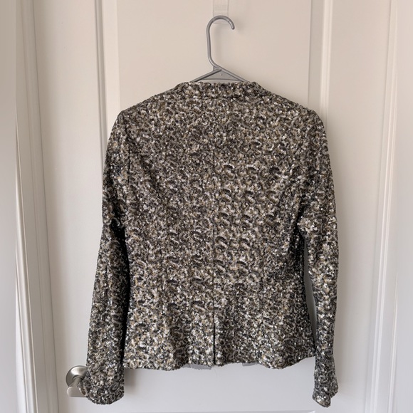 Multi Metal coloured Sequin Blazer! Eye catching and very classy SIZE S lined - Picture 3 of 7